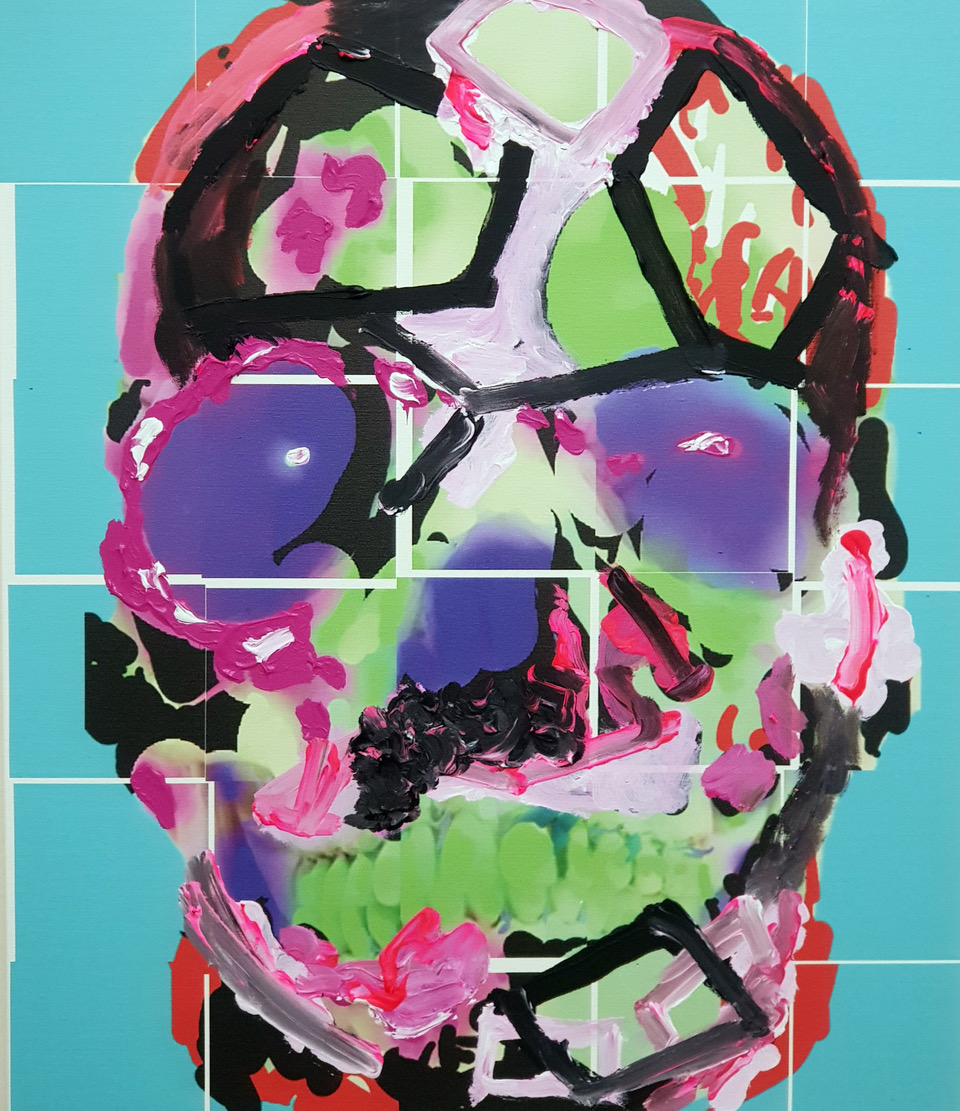 Hanspeter Hofmann, Untitled, 2212F, 2022
Acrylic on canvas
65 x 55 cm