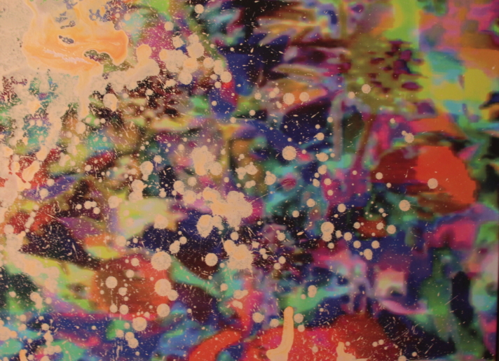 Collaboration Annelies Štrba and Adrian Schiess, Summerending 20, 2011
Pigment print on canvas, mixed media
75 x 100 cm 
Unique