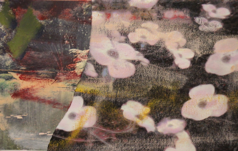 Collaboration Annelies Štrba and Adrian Schiess, Summerending 34, 2011
Pigment print on canvas, mixed media
20 x 30 cm
Unique