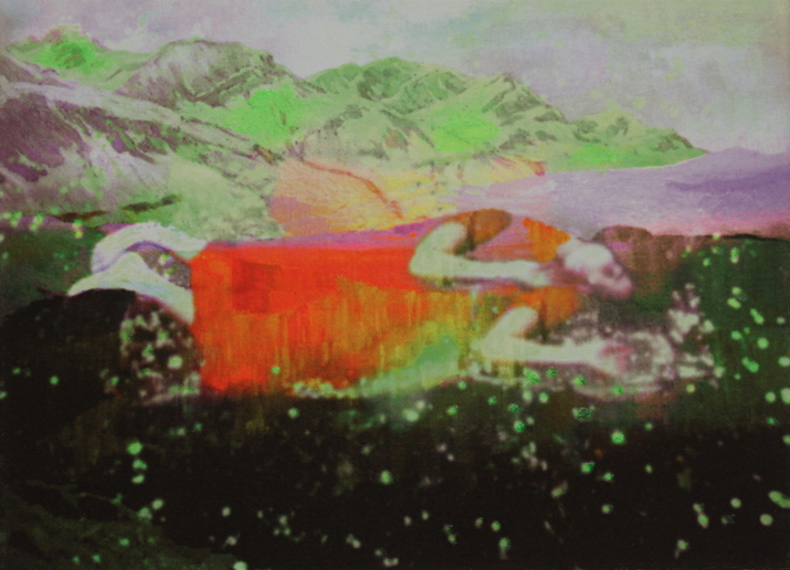 Annelies Štrba, NYIMA 584, 2013
Pigment print on canvas, mixed media
20 x 29 cm 
Unique