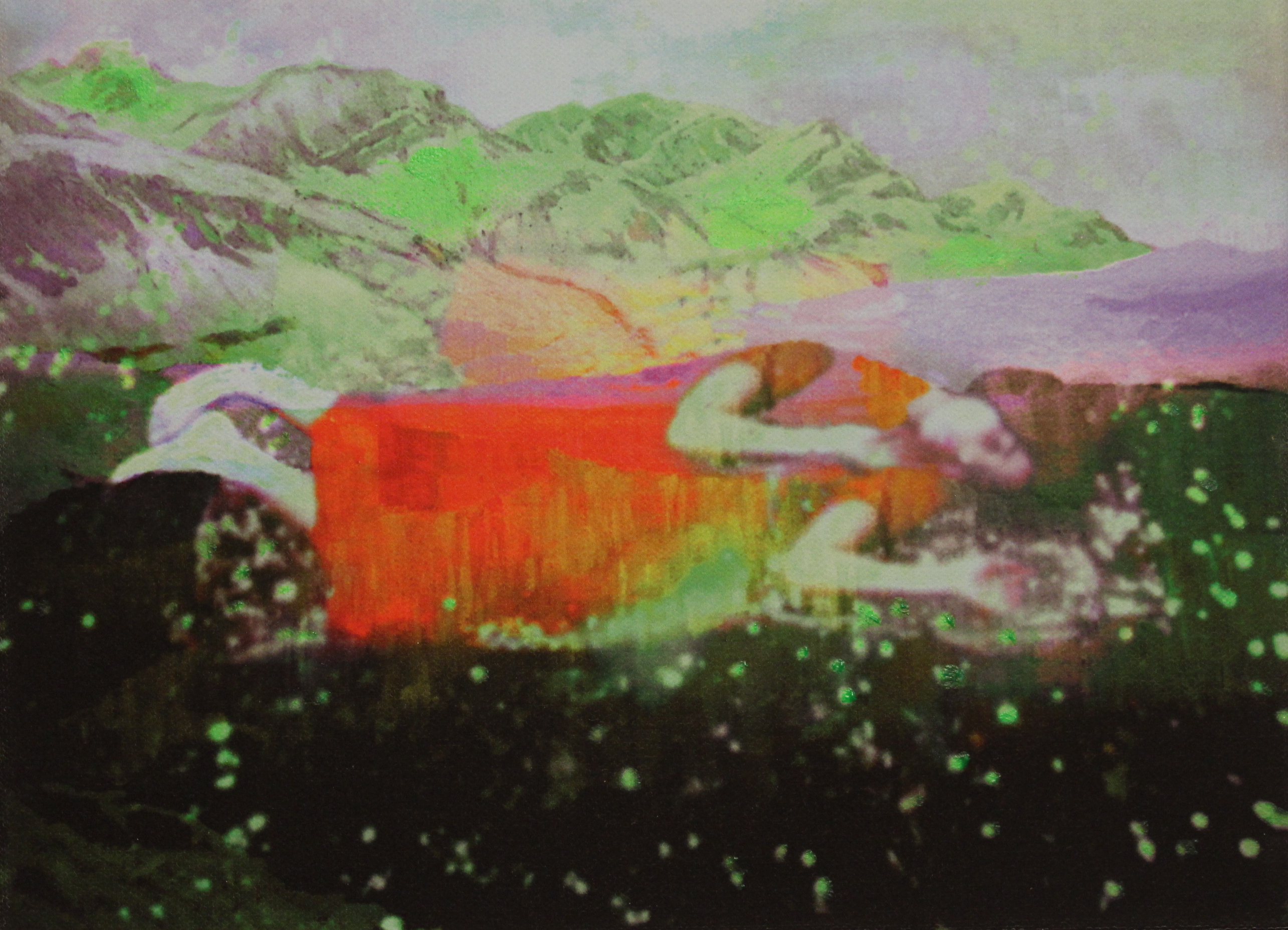 Annelies Štrba, NYIMA 584, 2013
Pigment print on canvas, mixed media
20 x 29 cm 
Unique