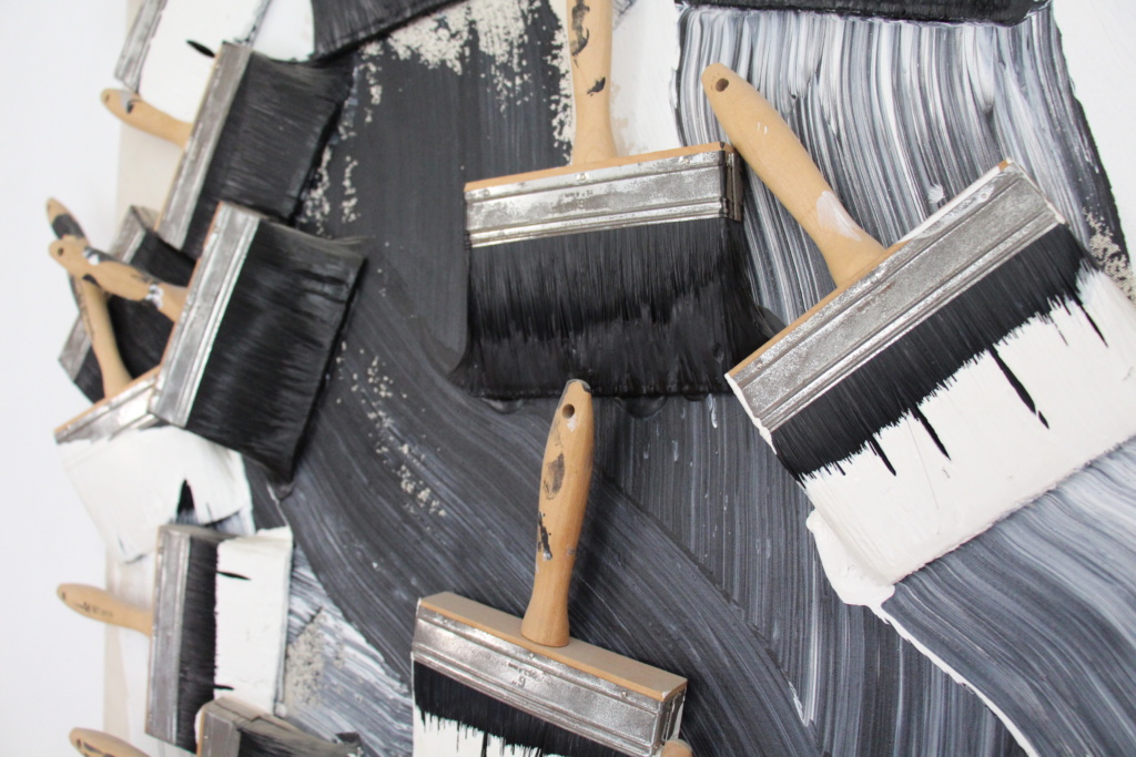 Detail view, Arman, Action painting, 1987

