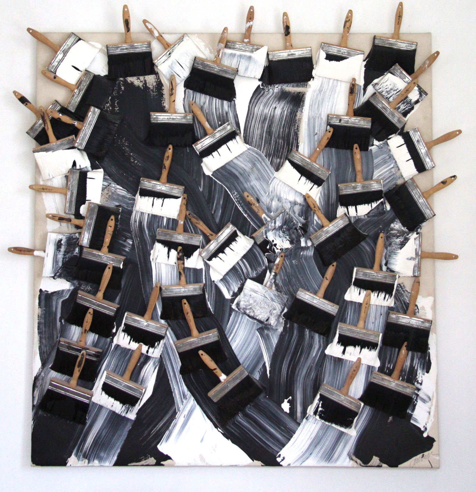 Arman, Action painting, 1987
Brush, oil on canvas
150 x 140 cm