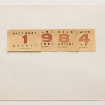 Alighiero Boetti, Calendario, 1984