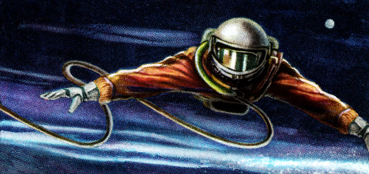 Adrián Fernández Milanés, Cosmonaut (in search of orientation), 2015
Inkjet print on metallic paper	
90 x 180 cm