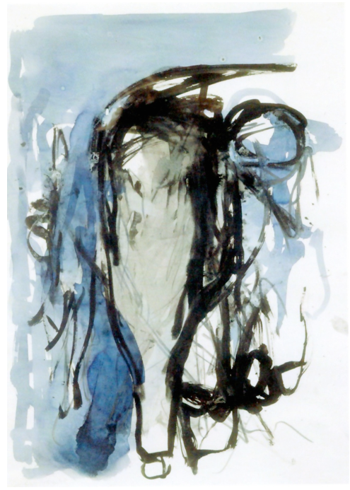 Georg Baselitz, Sill life with bottle, 31; VIII, 1978
