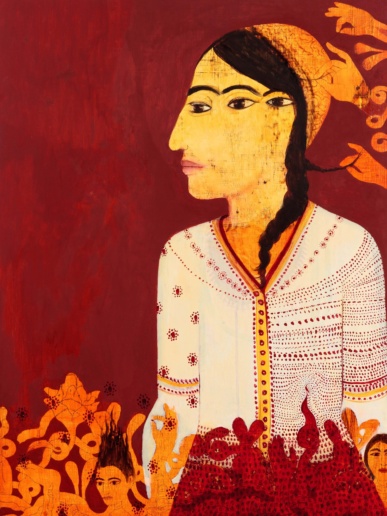 Samira Abbassy, Ghosts of her Migration, 2015
Oil on panel
24 x 18 cm