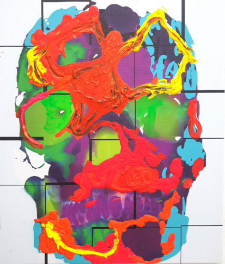 Hanspter Hofmann, Untitled, 2211F, 2022
Acrylic on canvas
65 x 55 cm