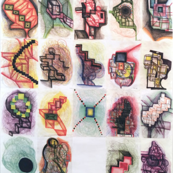 Joanne Greenbaum, Suite of 19 drawings, 2009