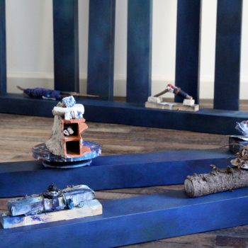 Installation view, in the blue, Fabian & Claude Walter Galerie