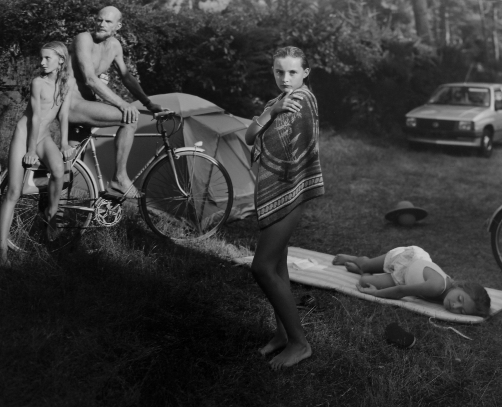 Jock Sturges, Bettina, Jean, Julie et Marie, 1991
Vintage gelatin silver print
45 x 36 
Edition 6/40
Signed, dated and captioned by photographer verso