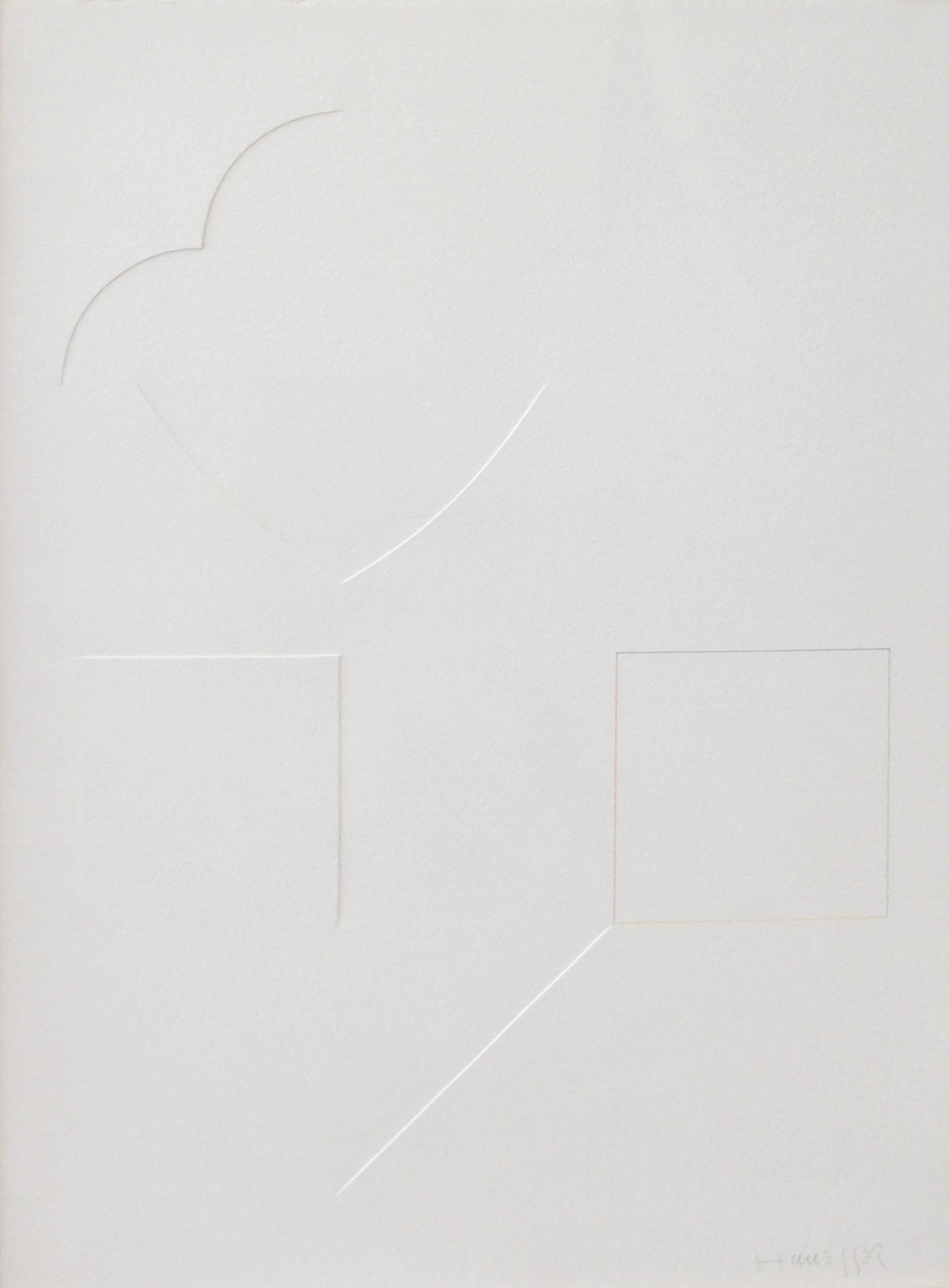 Gottfried Honegger, Untitled, 1973
Biseautage/Blindprägung
77 x 55 cm