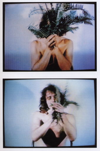 Dennis Oppenehim, Compression Fern (Face), 1970
Stills from color video tape