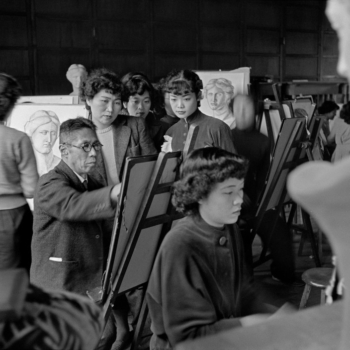 Werner Bischof, Michiko Drawing Class, 1951