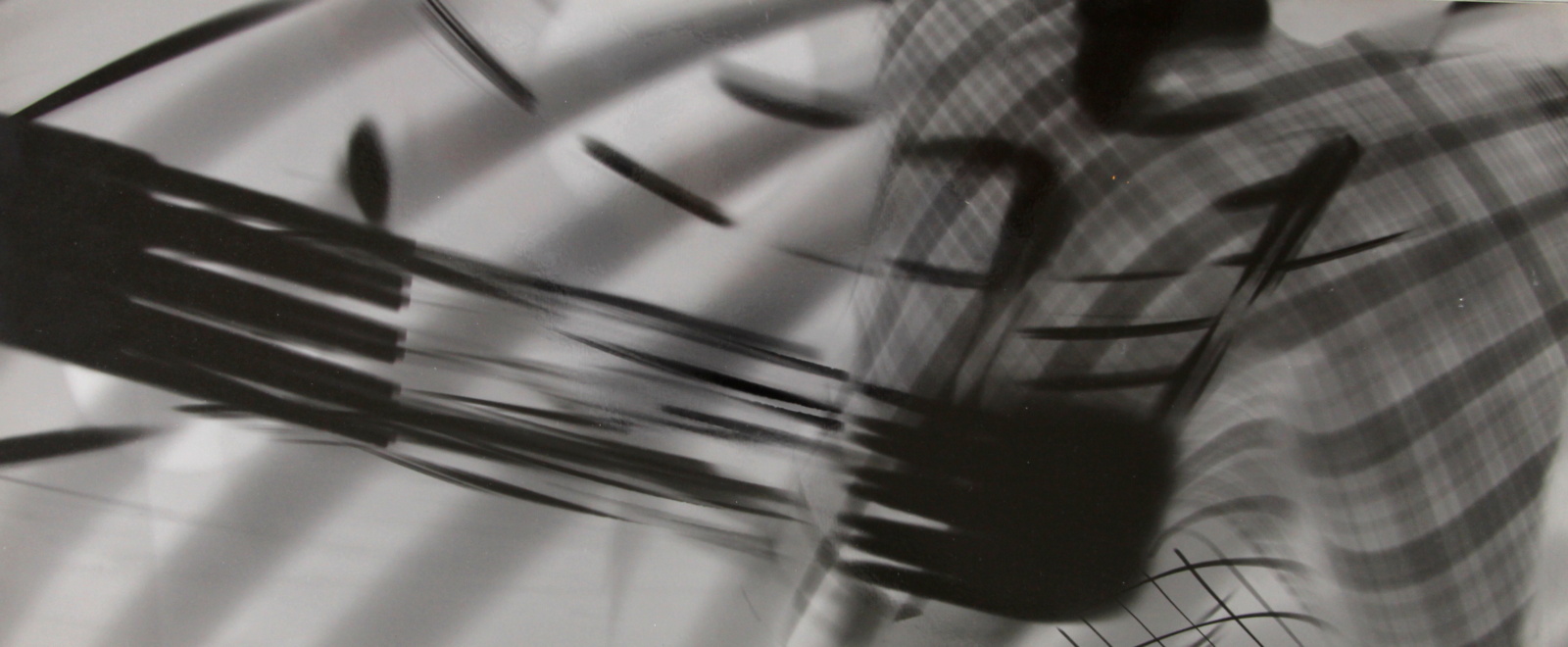 Roger Humbert, Untitled (Photogram #20), 1962
Photogram on Baryta paper mounted on aluminum
21 x 49,5 cm
4 part work
Unique