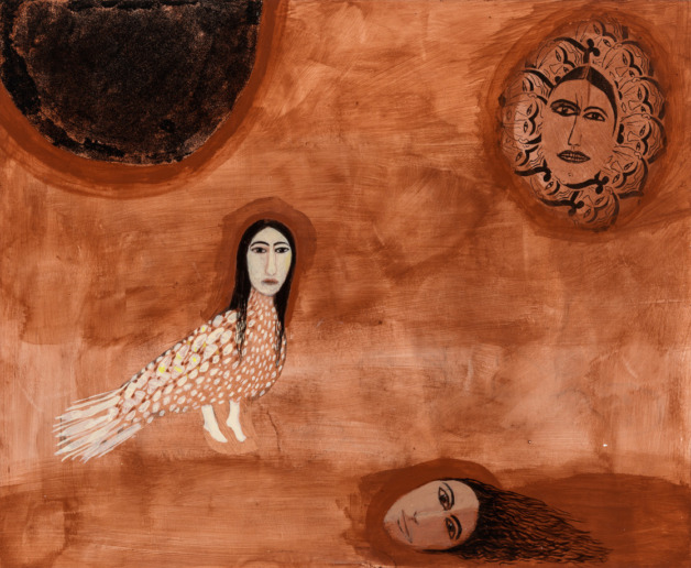 Samira Abbassy, Harbinger, 2021
Acrylic, ink, glitter on paper
43 x 36 cm