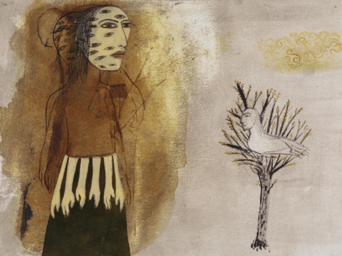Samira Abbassy, Seer of the Unseen, 2020
Acrlyic and ink on art board
28 x 35 cm