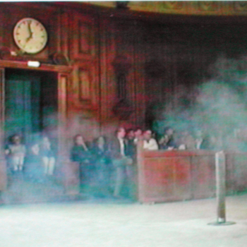 Roman Signer, Performance, Kunst-Buffet Badischer Bahnhof Basel, 1989