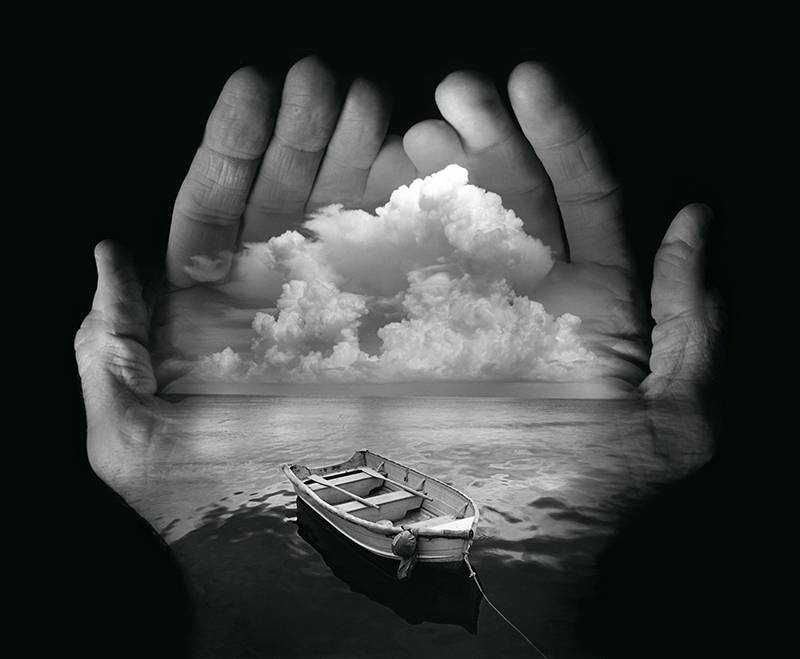Jerry Uelsmann, Untitled, 1996
Gelatin silver print
40,6 x 50,8 cm 
Signed and dated by photographer recto