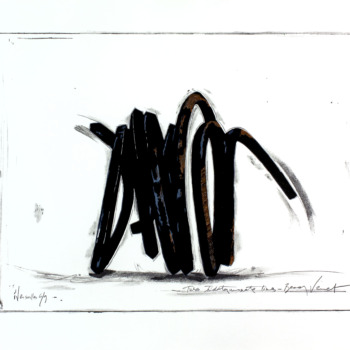 Bernar Venet, Two indeterminated lines, 2006