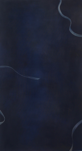 Angela Lyn, her trails of empathy, 2017
From the series floating gardens
Oil on canvas
200 x 110 cm