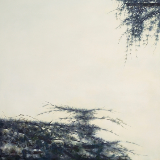 Angela Lyn, in the mids of it all, 2017
From the series floating gardens
Oil on Canvas
200 x 200 cm